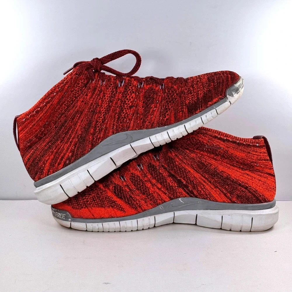Nike Free Flyknit Chukka Cinnamon University Red Mens 10.5 639700-601